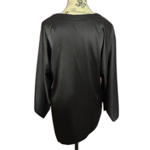 NWT Tahari Logan Silk asymmetrical crystal embellished tunic blouse - Picture 3 of 9